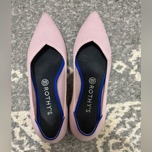 Rothy's Women's The Point Knit Light Pink Flats